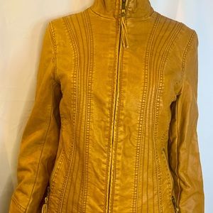 Big Chill Vintage Faux Leather SZ S Zip jacket
